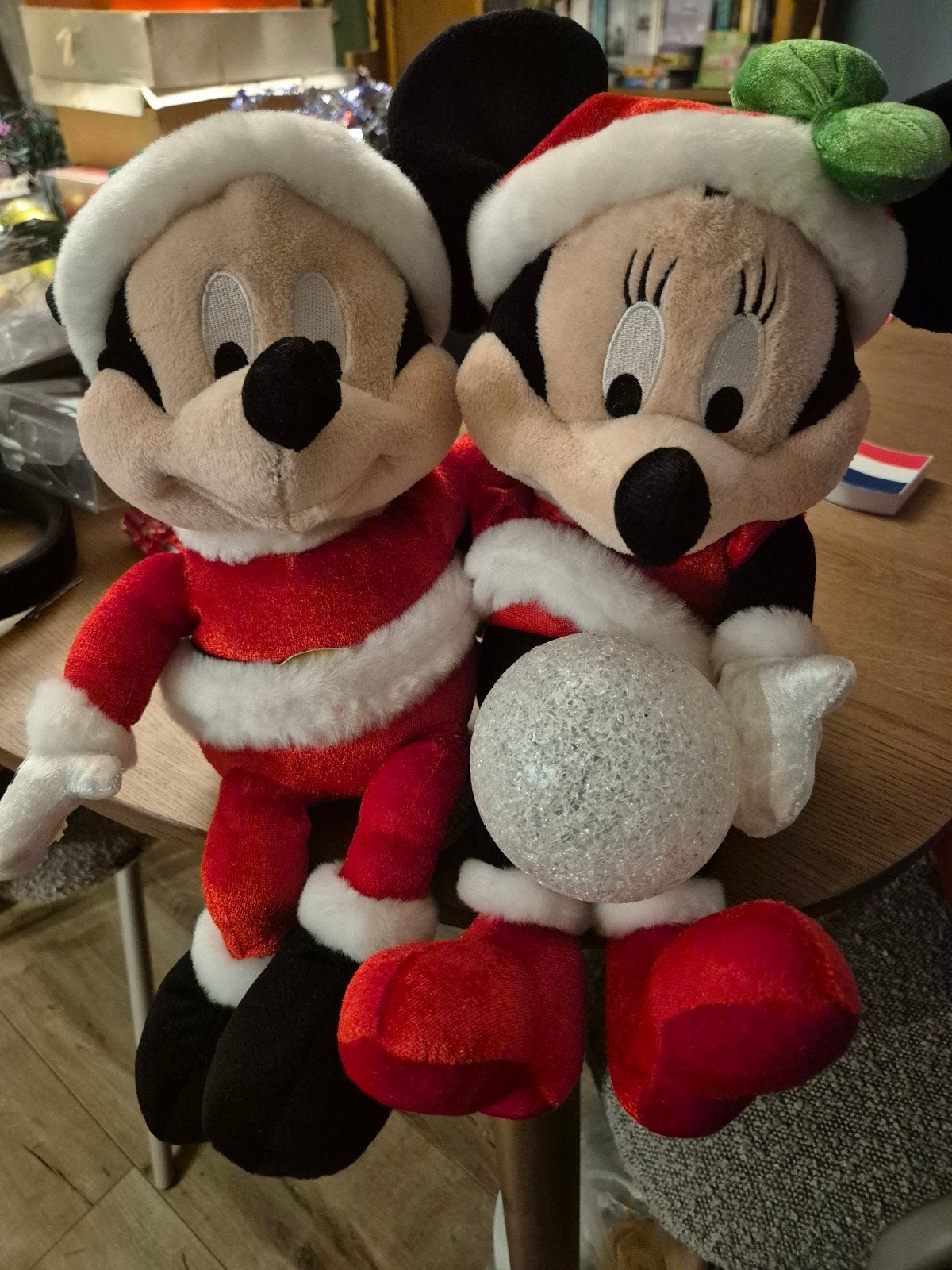 Mickey en Minnie Mouse kerst poppen., Ophalen of Verzenden