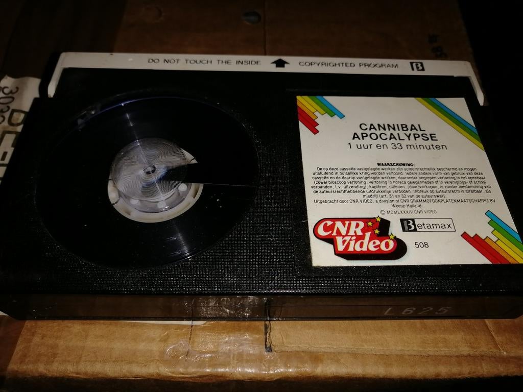 Betamax ex-rental - Cannibal Apocalypse (enkel tape), Vanaf 16 jaar, Ophalen of Verzenden, Gebruikt, Horror