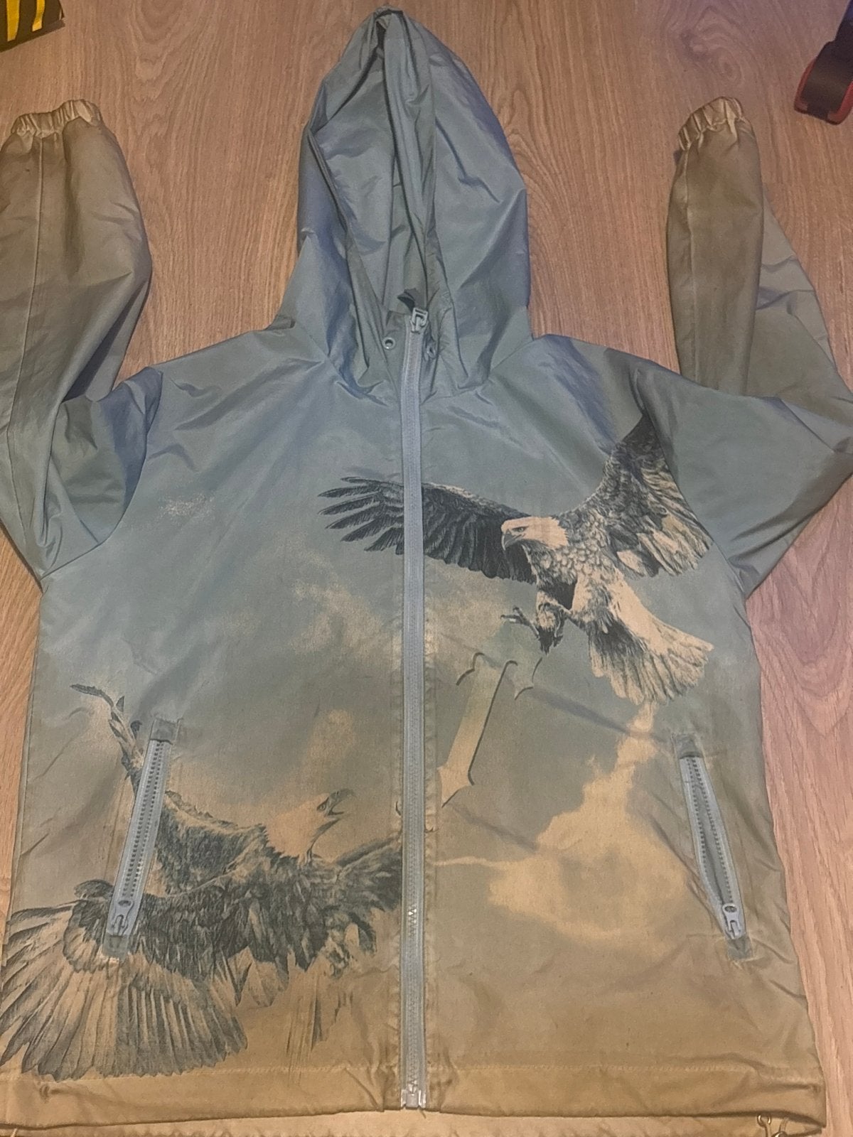 Trapstar jas met adelaarsprint - Maat XS/S, Kleding | Heren, Ophalen, Gedragen, Maat 46 (S) of kleiner, Blauw