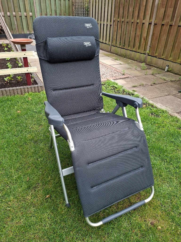 ✅️️️️️️️️️- CRESPO - Relaxstoel - AA/234 - Air Elite - Grijs, Ophalen, Zo goed als nieuw, Campingstoel