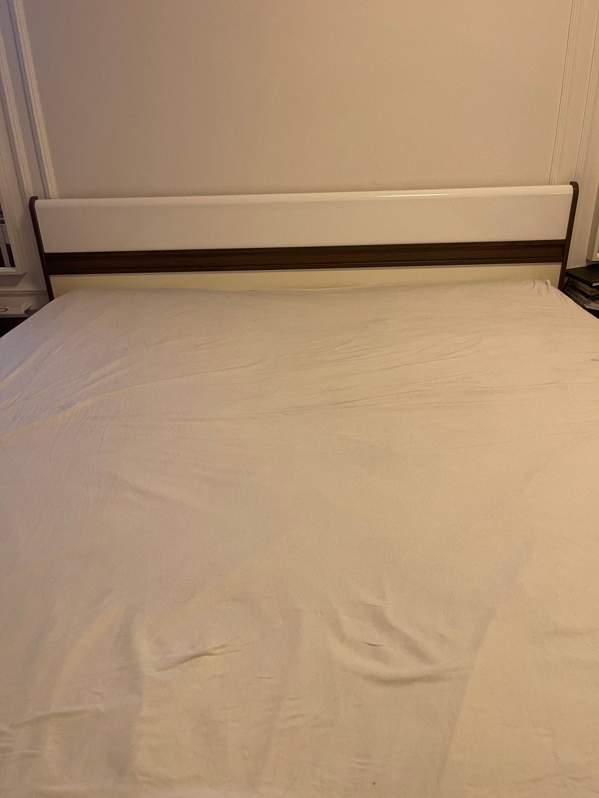Bed 180x200 met 2 nachtkastjes (excl. matras/latten), Ophalen, Gebruikt, Tweepersoons, 180 cm