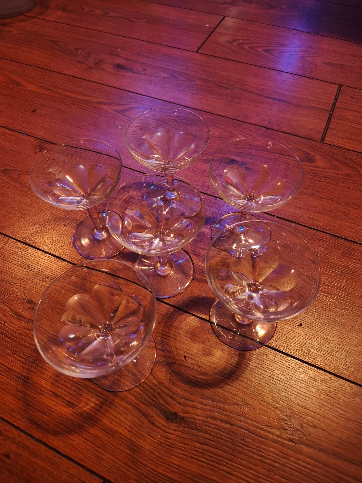Set van 6 Kristallen Coupe Glazen, Ophalen of Verzenden