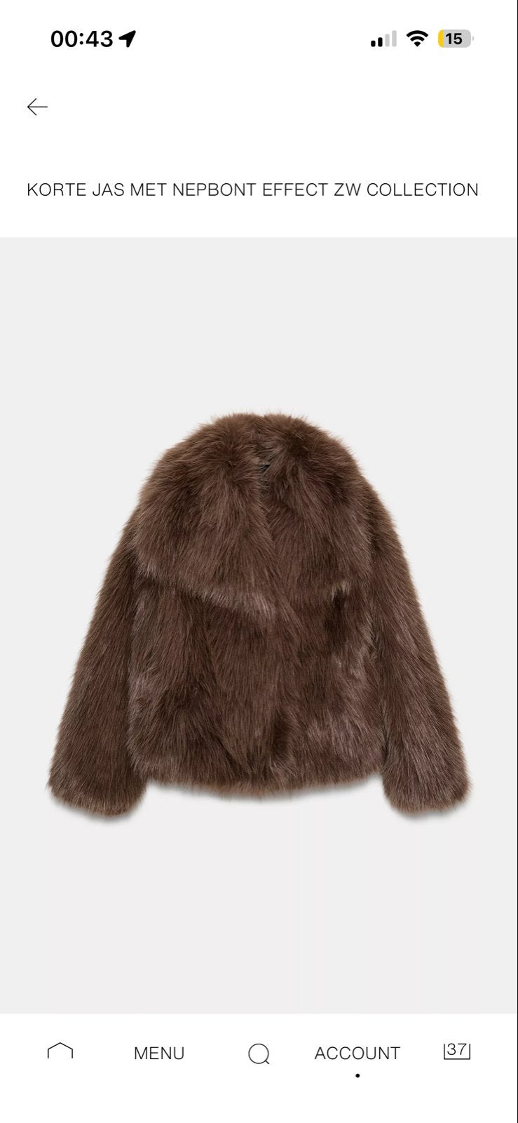Zara bontjas nieuw maat M nieuwe collectie, Ophalen of Verzenden, Nieuw, Maat 38/40 (M), Bruin