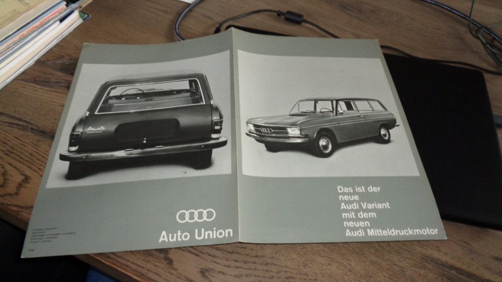 ZELDZAME Folder  AUTO-UNION / AUDI  VARIANT  ,  5-1966, Verzenden, Zo goed als nieuw, Audi