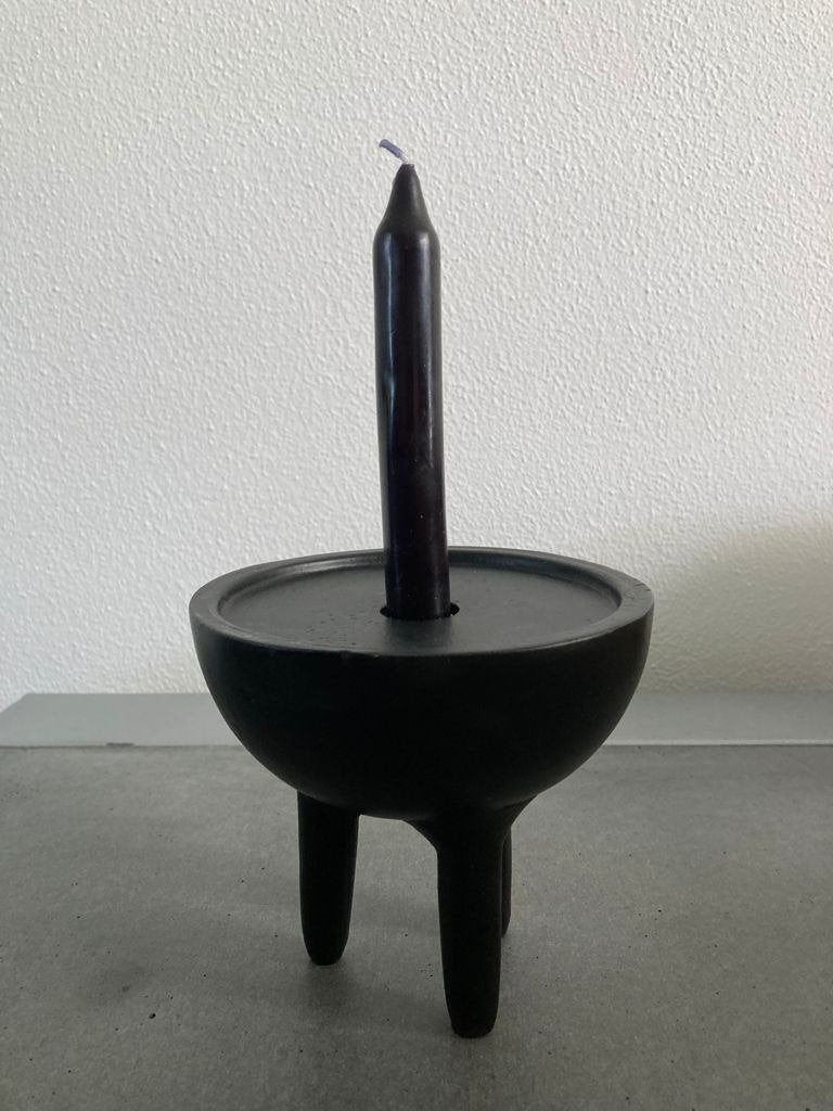 Colmore Kandelaar Raw zwart metaal Nieuw!, Nieuw, Ophalen of Verzenden, Kandelaar, 13 cm
