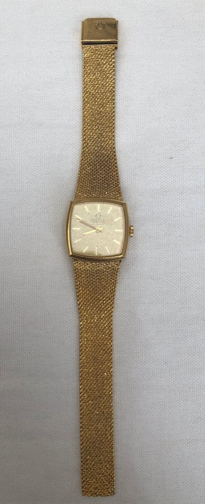 Vintage Gold -Tone  Omega  horloge - opwindbaar zgan, Overige materialen, Polshorloge, Overige materialen, Ophalen of Verzenden