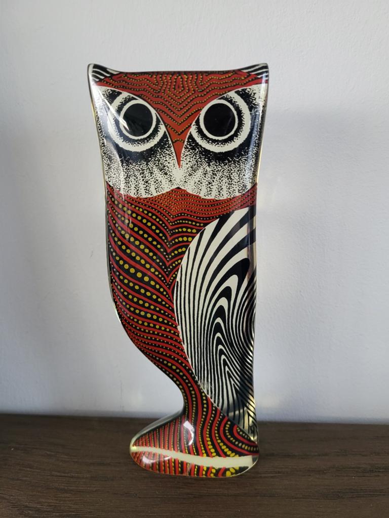 Grote Abraham Palatnik Uil Sculptuur (20cm) Lucite, Jaren 70, Ophalen of Verzenden