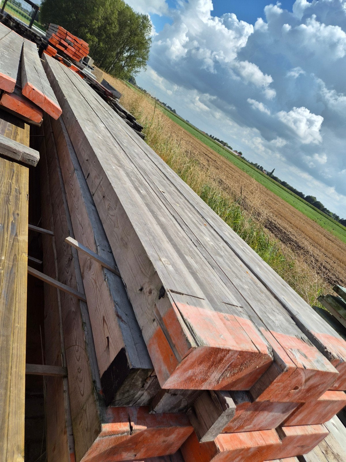 Gelamineerde en Vuren Balken - Diverse Afmetingen, Ophalen, Gebruikt, Balk, Vuren