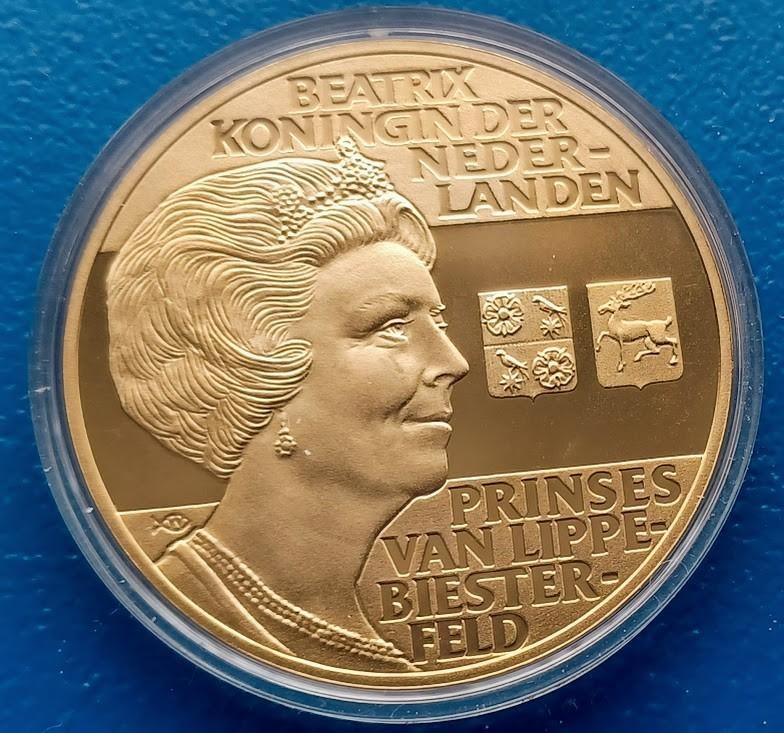 Penning Koningin Beatrix, Gravin van Spiegelberg, Verzenden, Brons, Nederland