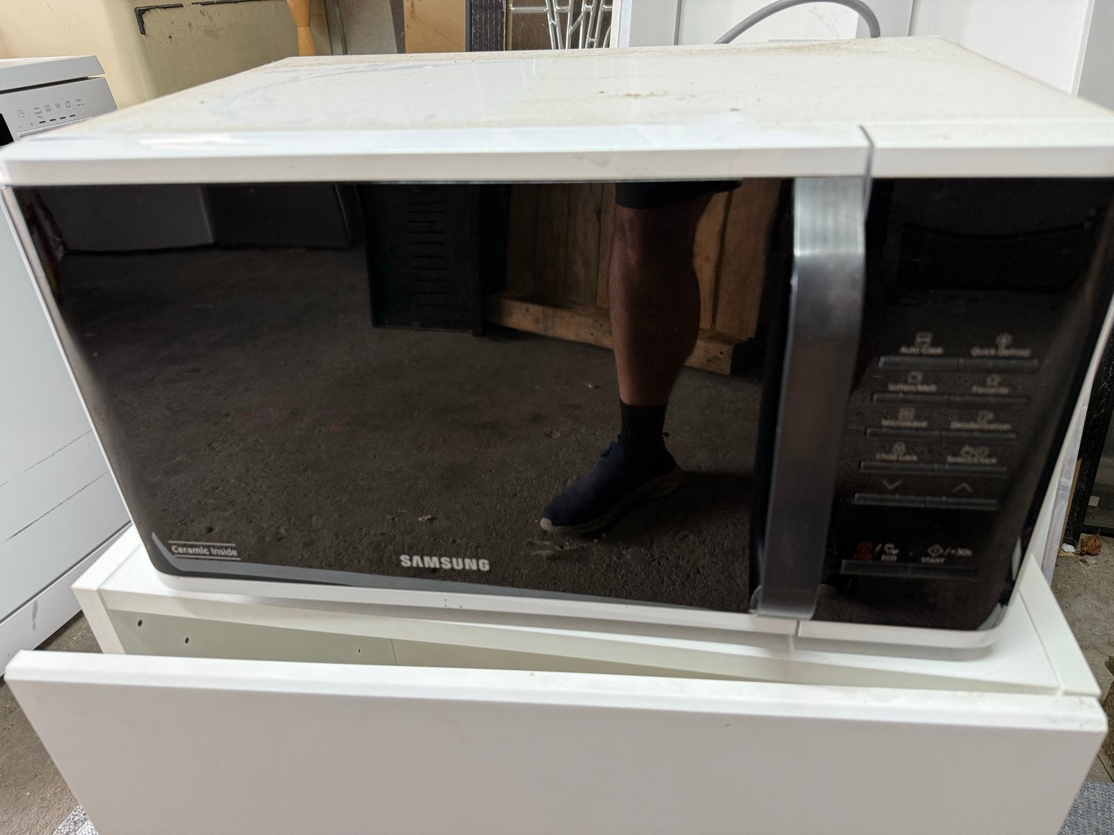 Samsung MS23K3513AW Magnetron - Wit, Ophalen, Gebruikt, Magnetron, Draaiplateau