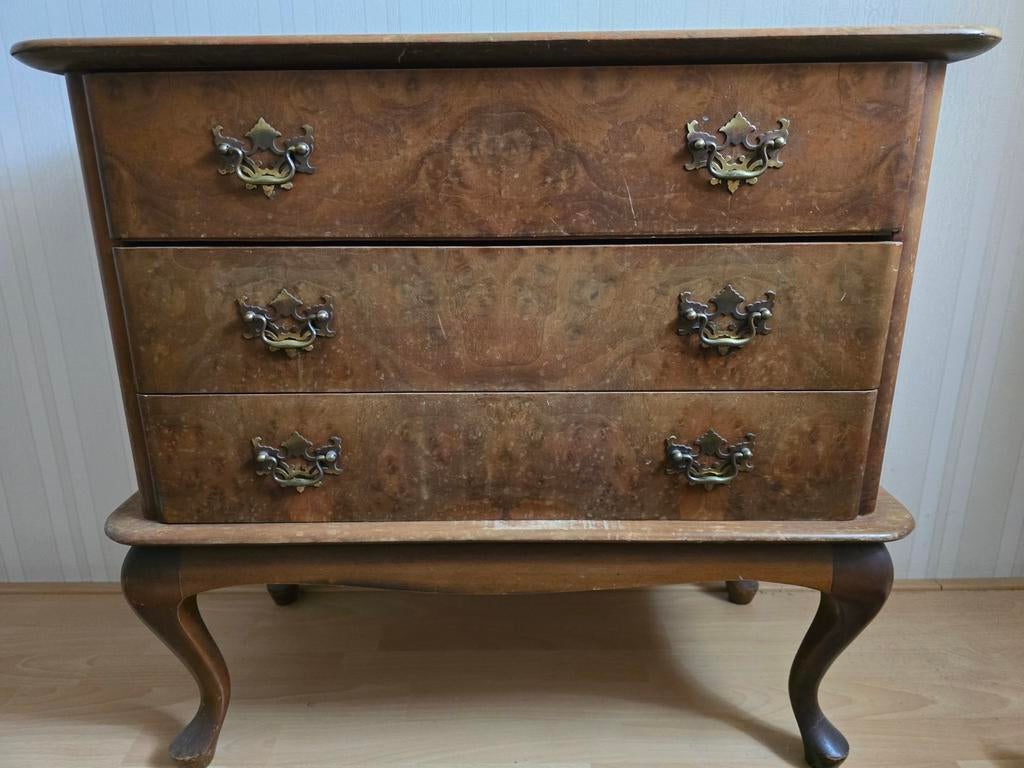 Oude brocante Ladenkast, Ophalen, Gebruikt, 50 tot 100 cm, 3 of 4 laden