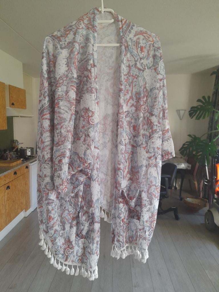 Zomerse Kimono/Vest met Kwastjes- Boho Stijl, Onbekend, Ophalen of Verzenden, Zo goed als nieuw