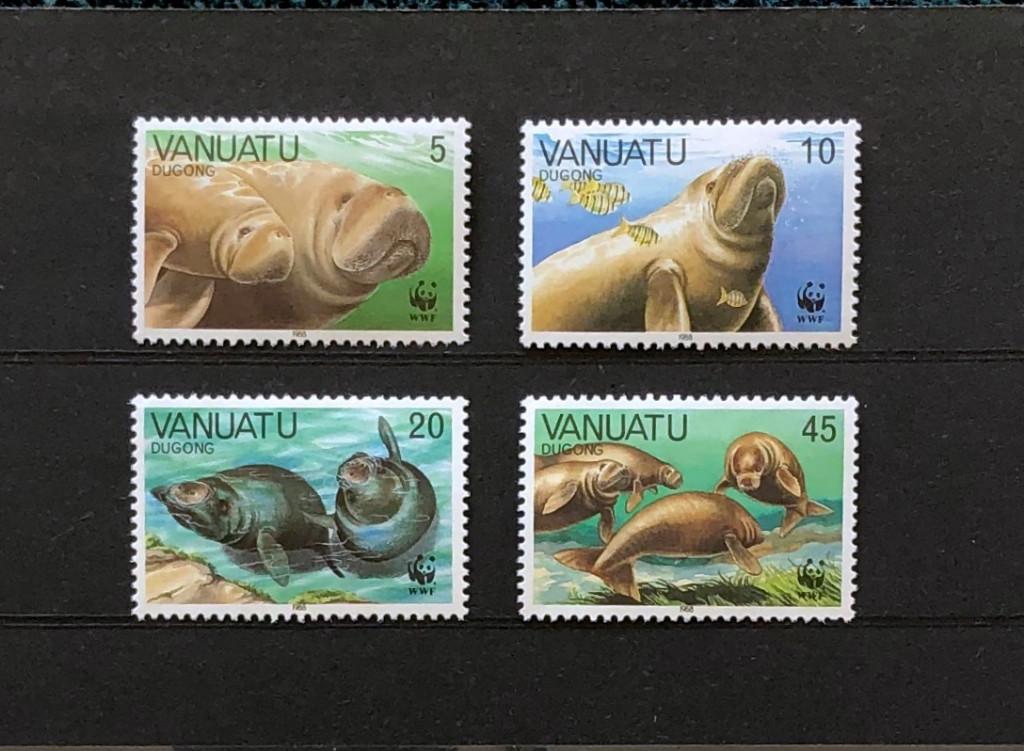 WWF WNF Vanuatu 1988 Postfris Zeekoe Doejong, Ophalen of Verzenden, Postfris, Dier of Natuur
