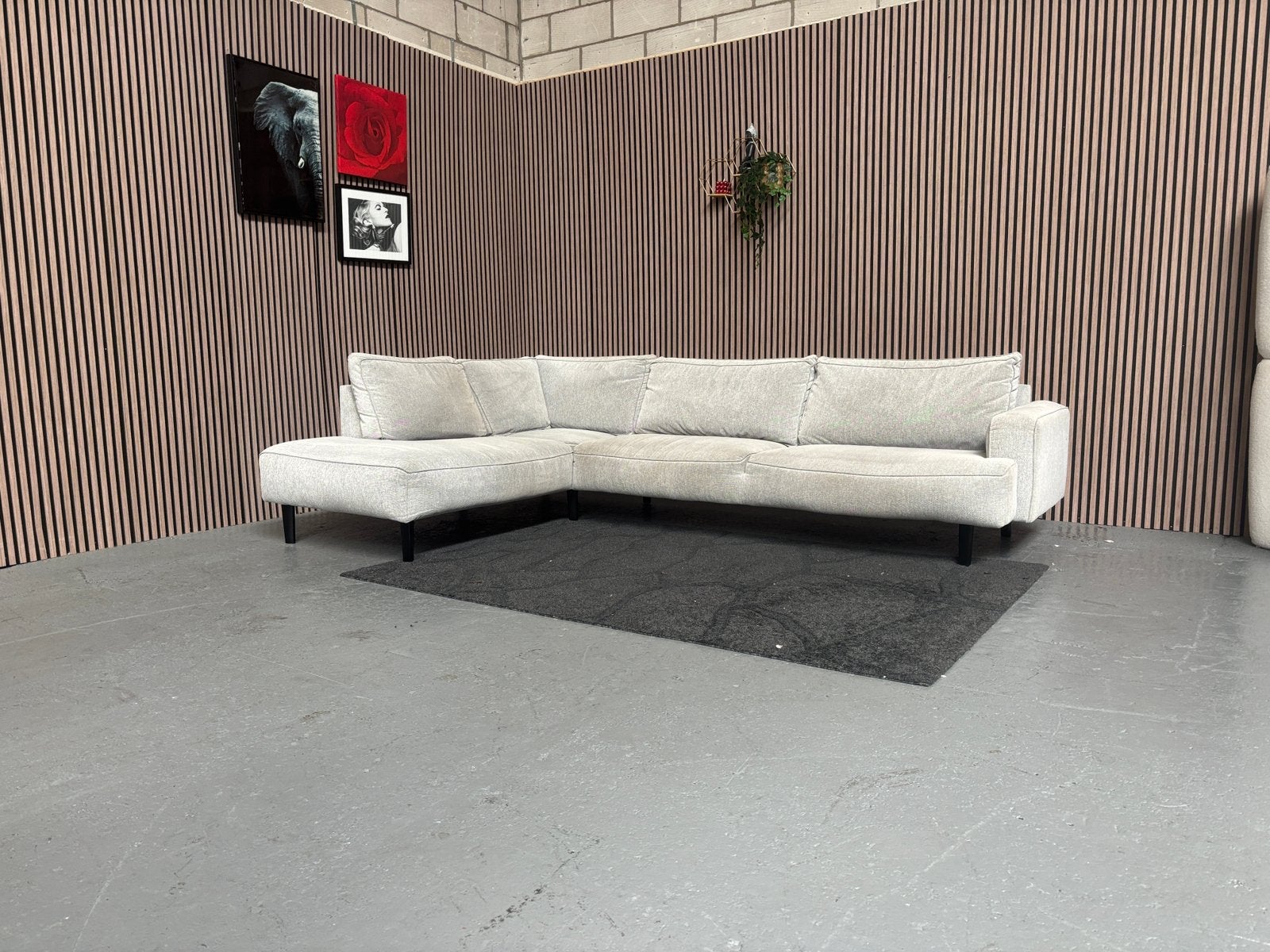 GRATIS LEVERING Montel Hoekbank Grijs 300x210 GEREINIGD