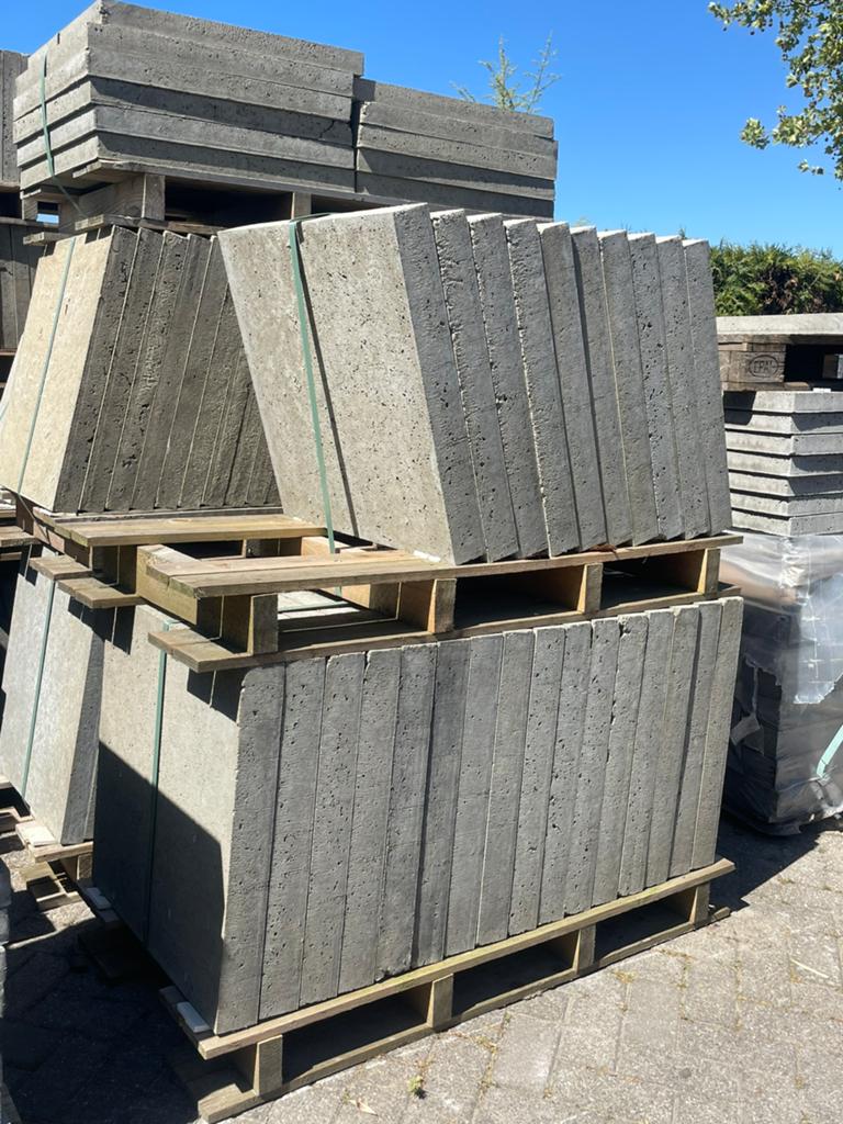 26 st Oud Hollandse tegels 60x60x7cm Greige RESTPARTIJ, Ophalen, Nieuw, Beton, Terrastegels