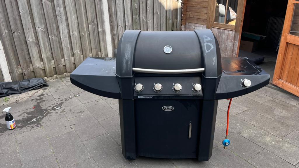 Te koop Boretti gas bbq met kookpit, Ophalen, Gebruikt