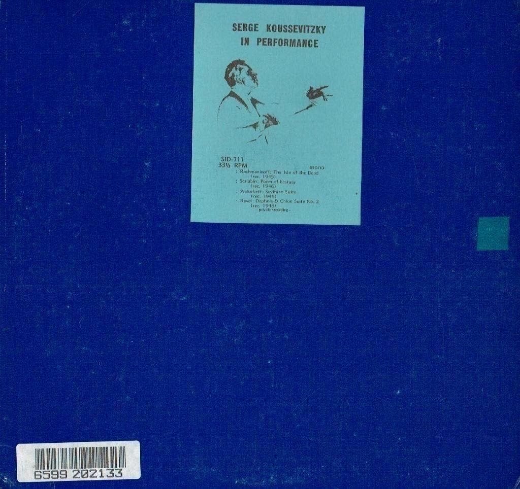Serge Koussevitzky – Serge Koussevitzky In Performance, Kamermuziek, Verzenden, Zo goed als nieuw, 12 inch