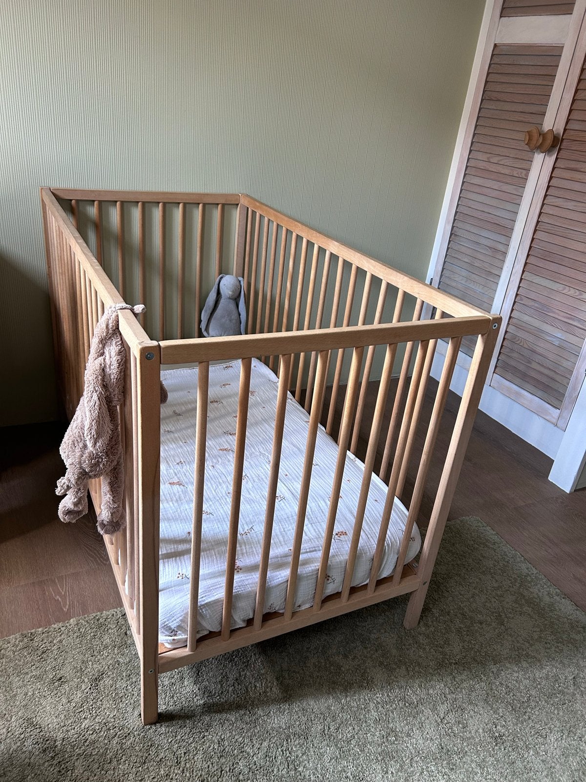 IKEA Ledikant met ZZZOO Matras  - 60x120 en toebehoren, Ophalen, Zo goed als nieuw, Ledikant