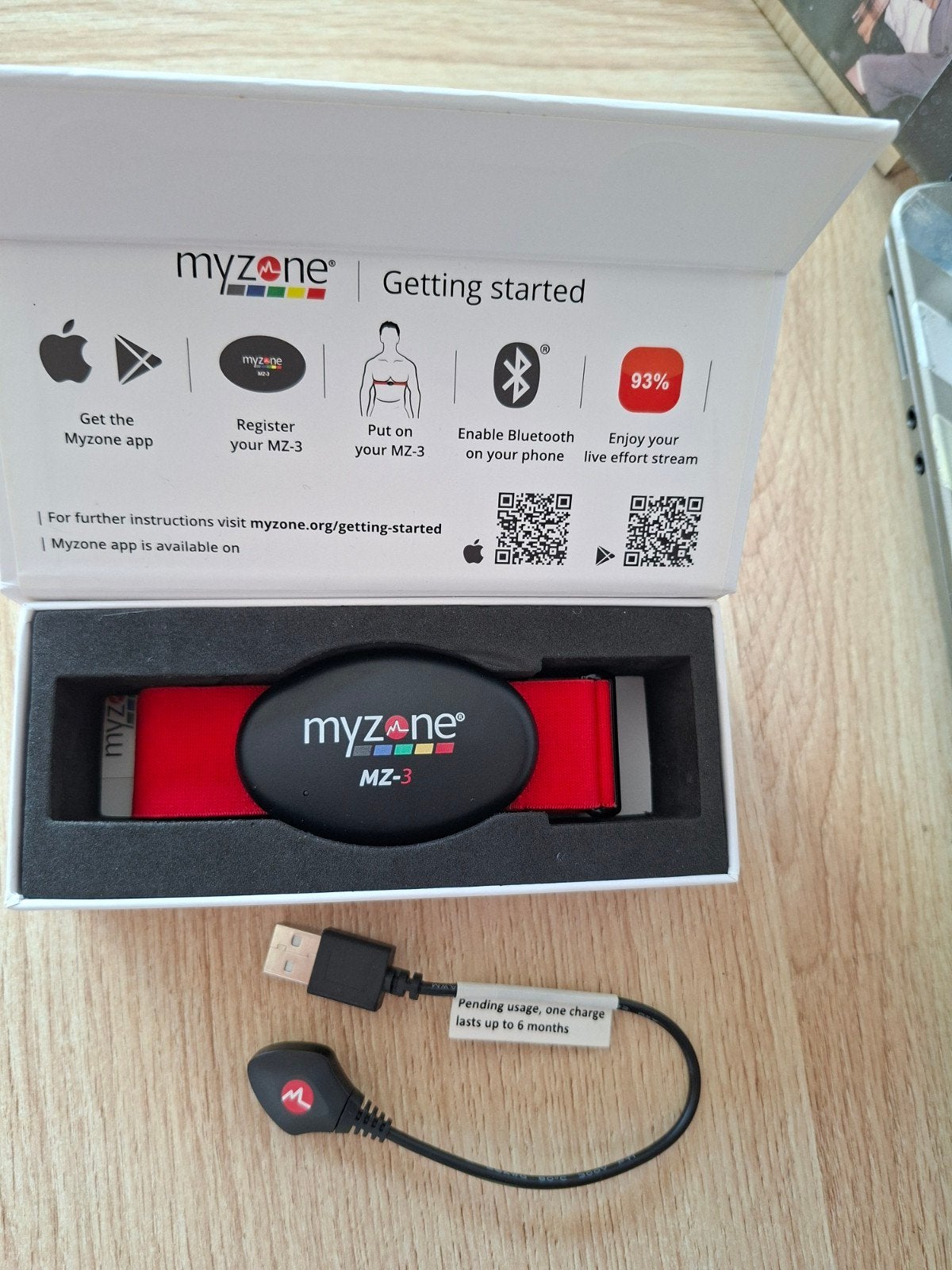 Myzone MZ-3 Hartslagmeter met oplader - Nieuw, Ophalen of Verzenden, Nieuw, Overige merken, Met borstriem