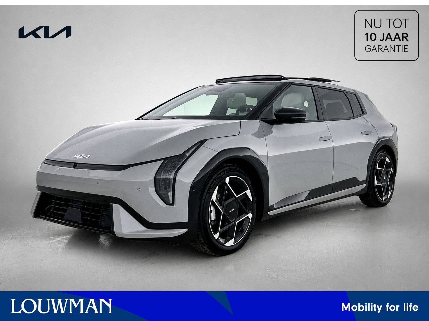 Kia EV4 GT-Line 81.4 kWh (bj 2026, automaat), Auto's, 12 maanden, Zwart, 1790 kg, Leder