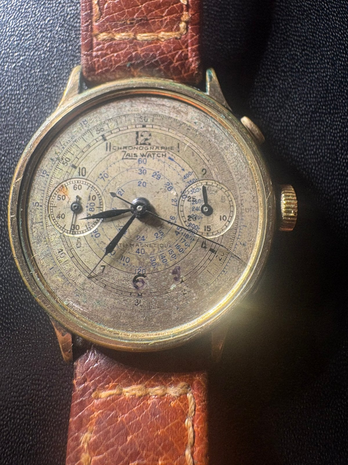 Zais chronograph , valjoux 22, Ophalen of Verzenden, Staal, Overige merken, 1960 of later
