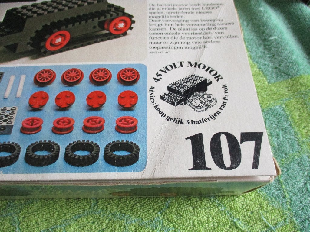 lego technic Set 107 4,5V motorset, Ophalen of Verzenden, Gebruikt, Complete set, Lego