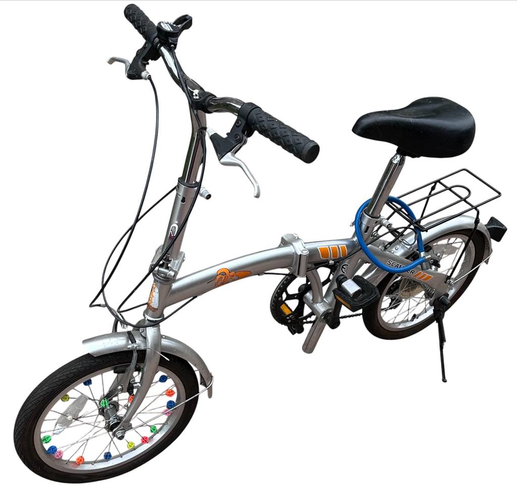 Zilverkleurige vouwfiets Dat is nieuw, geen gebruik, Overige merken, Gebruikt, Ophalen of Verzenden, Totaal opvouwbaar