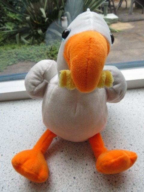 Steven the Seagull De Zeemeeuw met een patatje of frietje in, Overige typen, Ophalen of Verzenden, Zo goed als nieuw, Middelgroot (20 tot 80 cm)