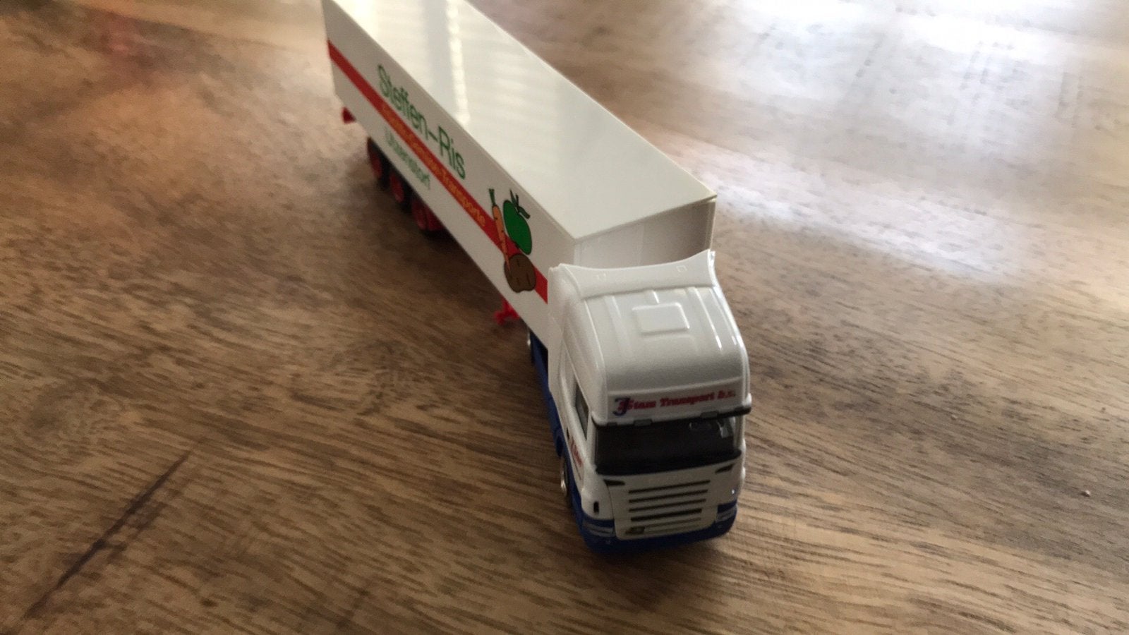 Steffen-Ris trailer/Scania 440J Stam transport BV Herpa 7,50, Ophalen of Verzenden, Zo goed als nieuw, Bus of Vrachtwagen, Herpa