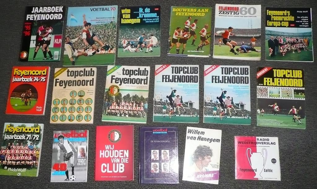 28 boeken over Feyenoord + DVD & single., Ophalen of Verzenden, Gebruikt, Feyenoord, Boek of Tijdschrift