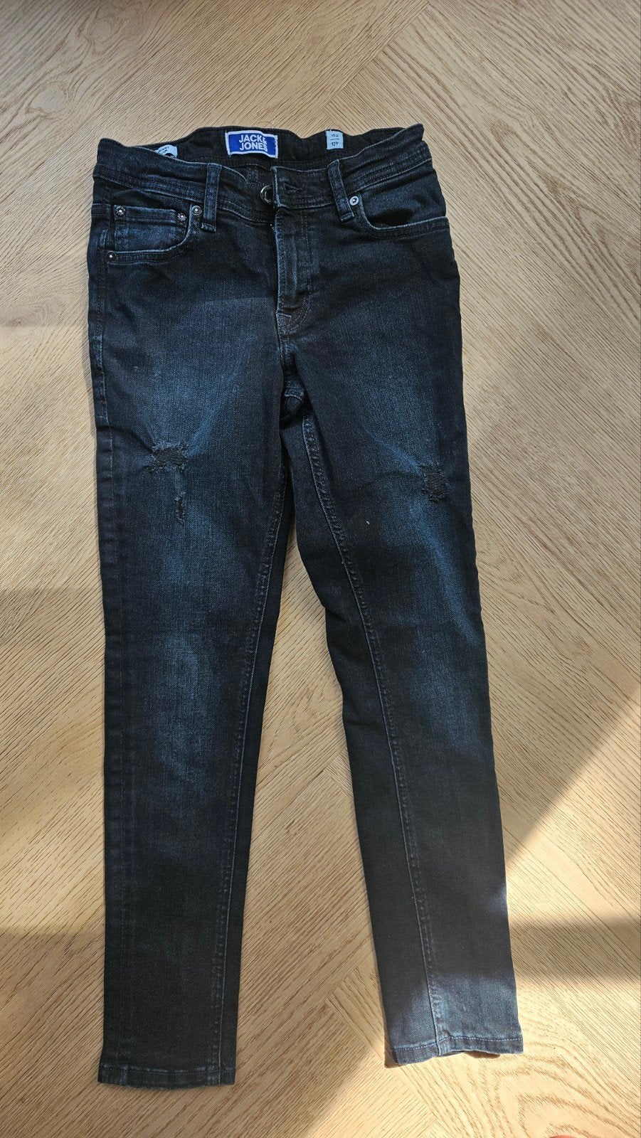 Jack & Jones Skinny Jeans Donkerblauw Maat 152 (12 jaar), Kinderen en Baby's, Kinderkleding | Maat 152, Broek, Gebruikt, Ophalen of Verzenden