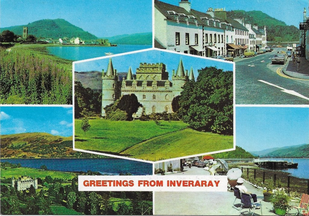 Ansichtkaart  	Inverary (Schotland)	5-luik	Inverary Castle, Verzenden, 1980 tot heden, Gelopen, Engeland