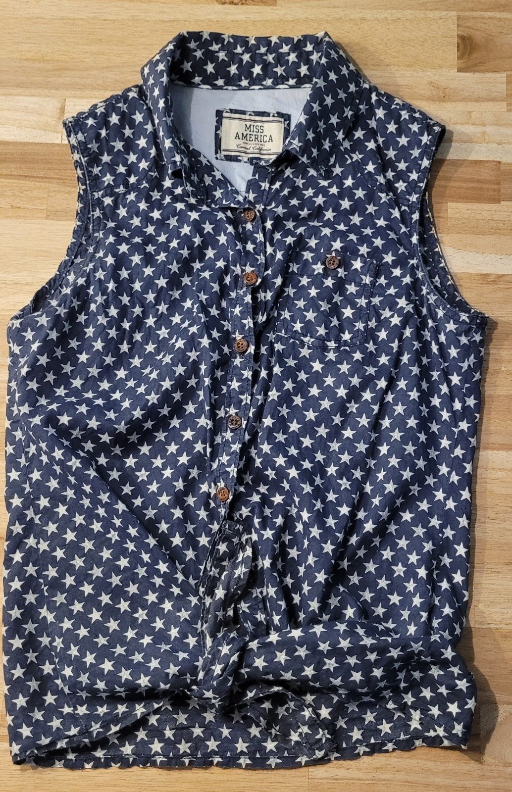 Miss America blouse met sterren, maat S, Kleding | Dames, Blauw, Ophalen of Verzenden, Miss America, Maat 36 (S)