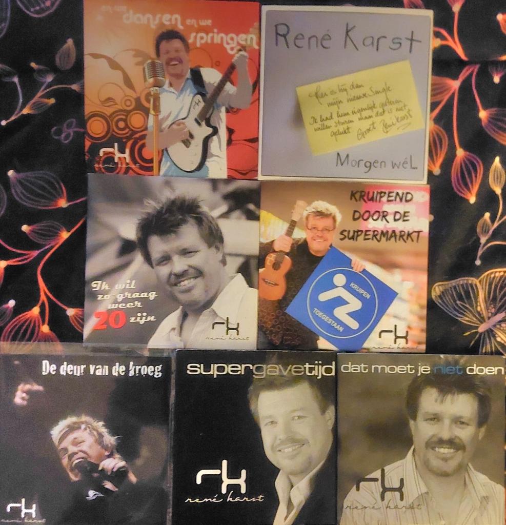 LOT 7 CD singles van RENÉ KARST - Nederlandstalig, 6 singles of meer, Ophalen of Verzenden, Gebruikt, Nederlandstalig