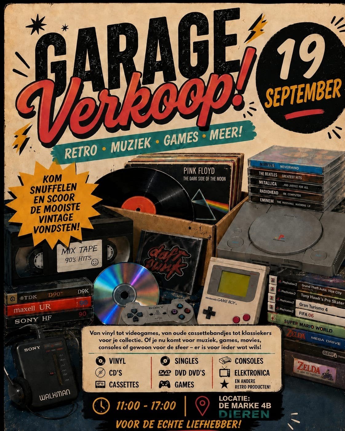 Grootste Garage Verkoop!, Ophalen, Zo goed als nieuw, Overige formaten