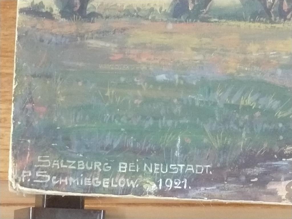 P. Schmiegelow 1921 schilderij, Ophalen