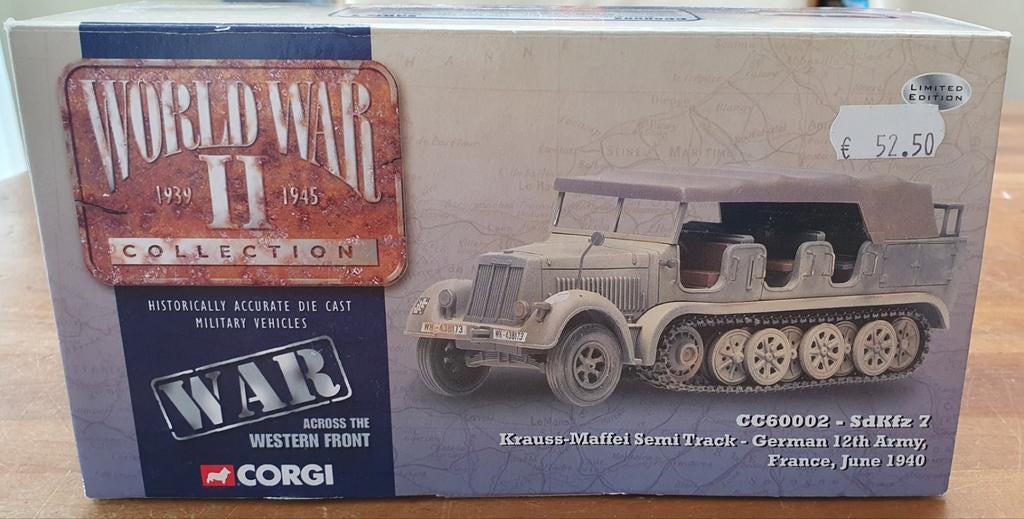 Corgi WWII German Krauss-Maffei SdKfz 7 Half-Track France 40, Ophalen of Verzenden, Bus of Vrachtwagen, Corgi