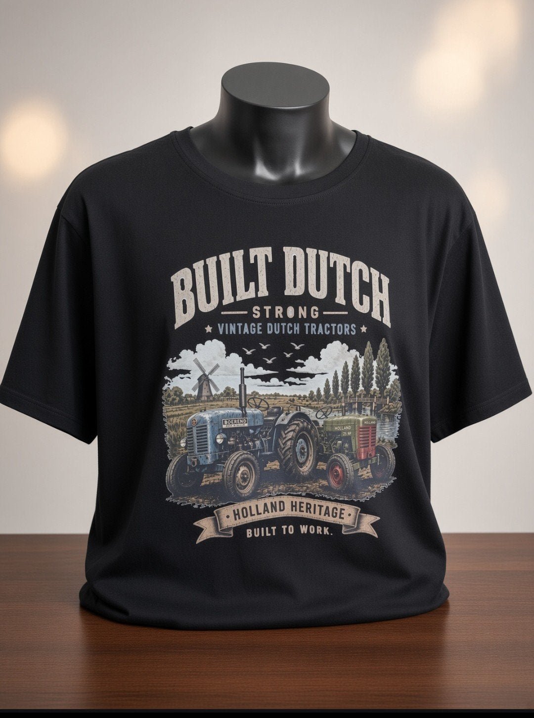shirt vintage tractor maat s / xxl, Ophalen of Verzenden, Nieuw, Overige maten, Zwart