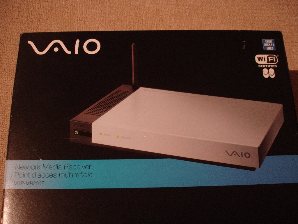 Vaio Network Media Receiver VGP-MR200E, draadloos pc naar tv, Ophalen of Verzenden, Zo goed als nieuw, Router met modem, Overige merken