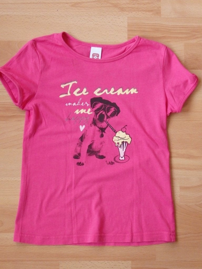 T-shirt van C&A met hondje maat 134/140, Ophalen, Gebruikt, C&A, Meisje