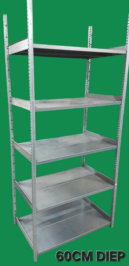 GS-3 Stelling 50cm diep en 60cm diep. Legbordstellingen GS3, Ophalen, Gebruikt