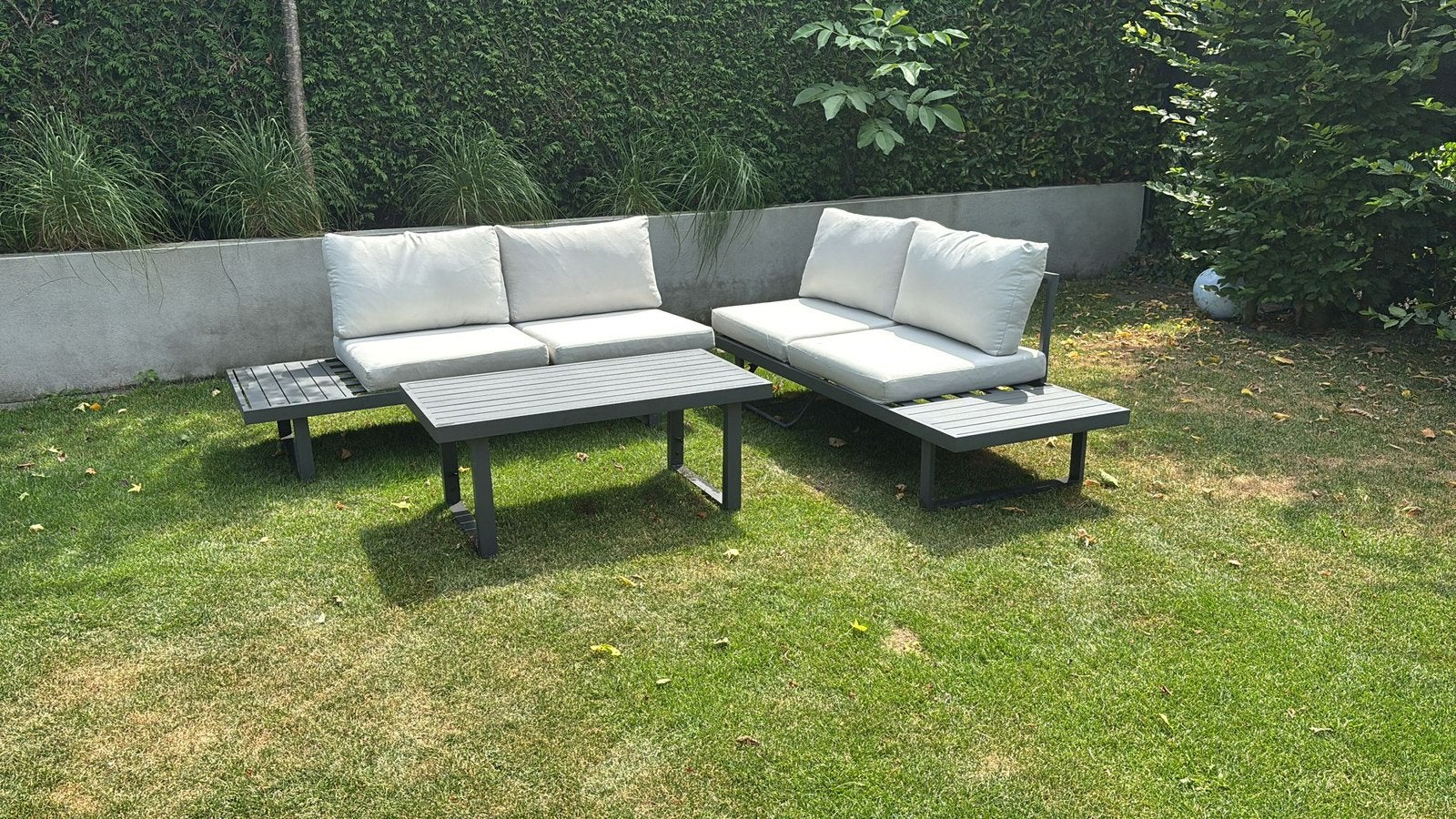 Mooie aluminium loungeset, Ophalen, Gebruikt, Aluminium