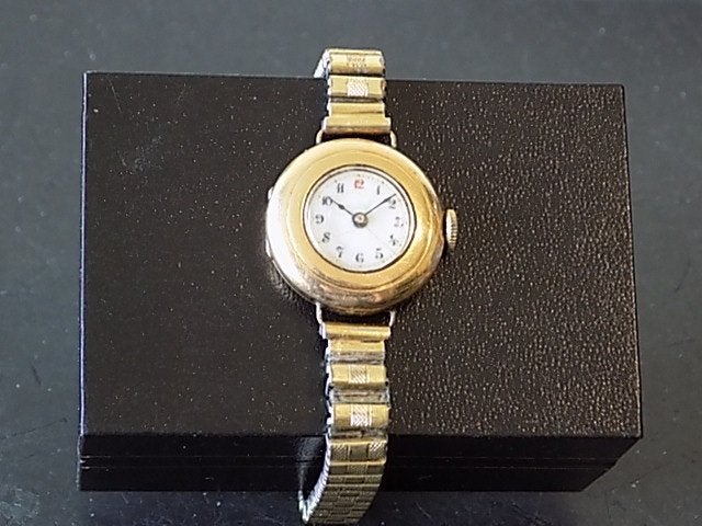 14 K GOUDEN DAMES Horloge is ongeveer 100 jaar oud, Overige merken, Staal, Polshorloge, Ophalen of Verzenden