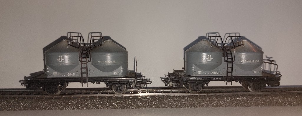 2x Marklin H0 4622 - Silo goederenwagon van de DB, Wisselstroom, Gebruikt, Wagon, Ophalen of Verzenden