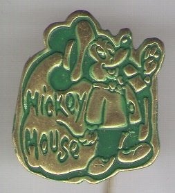 Mickey Mouse groen op koper stripfiguur speldje ( S_116), Verzenden, Nieuw, Figuurtje, Speldje of Pin