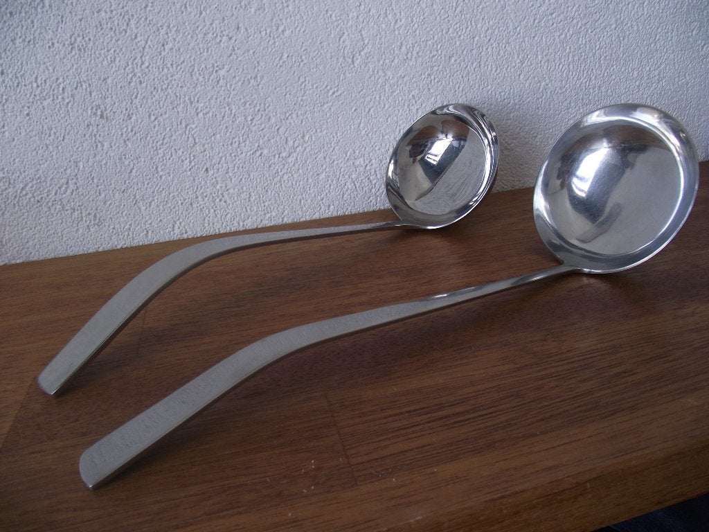 2 RVS soep opscheplepel 30 cm Gero zilmeta Rumba Sola GZ p s, Ophalen of Verzenden