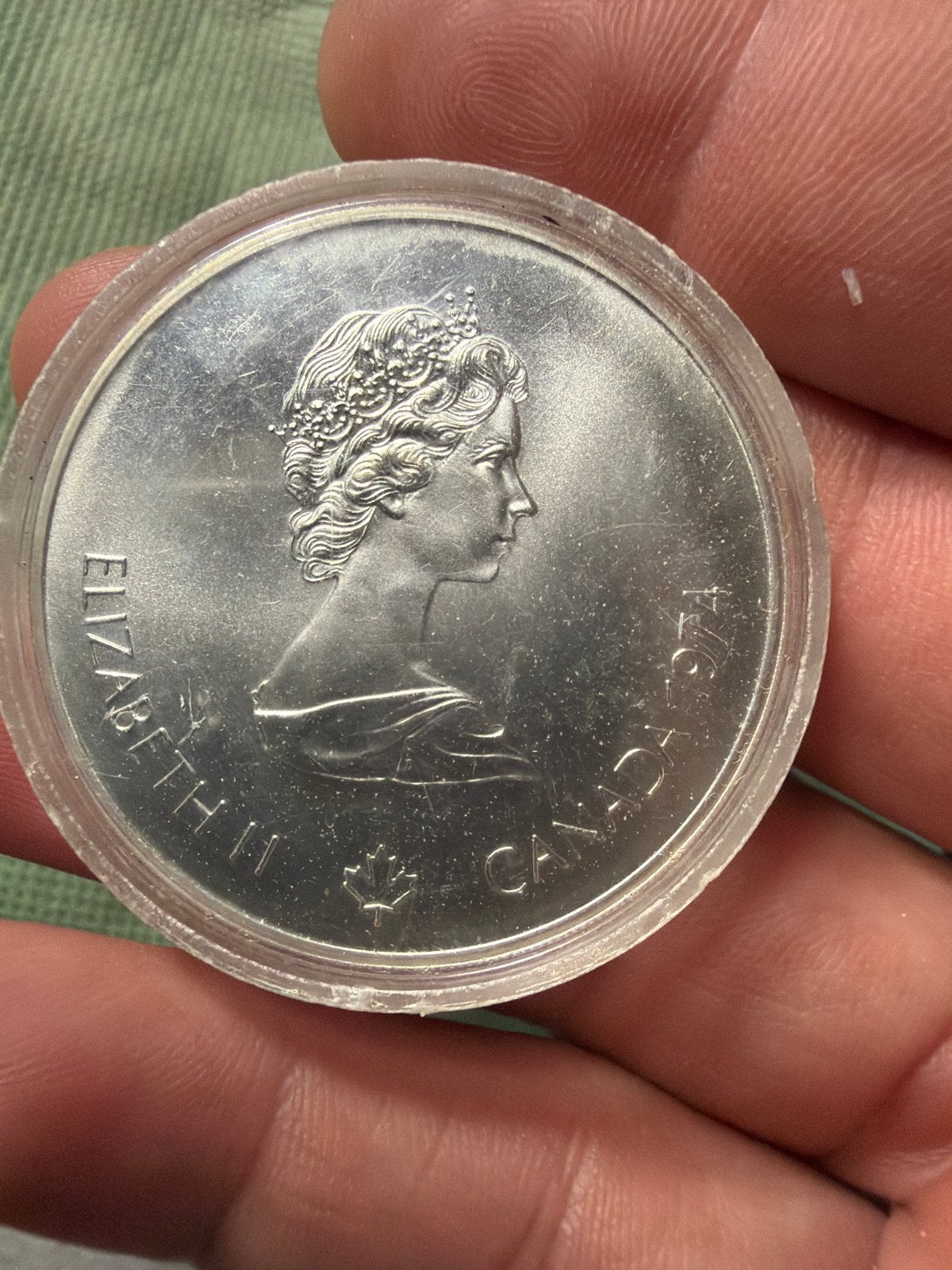 Canadese 5 Dollar Munt Olympische Spelen Montréal 1976, Ophalen of Verzenden, Losse munt, Zilver
