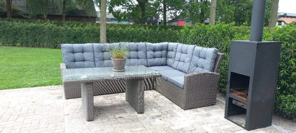 Tuinset Loungeset / Hoekbank met tafel, Ophalen, Gebruikt