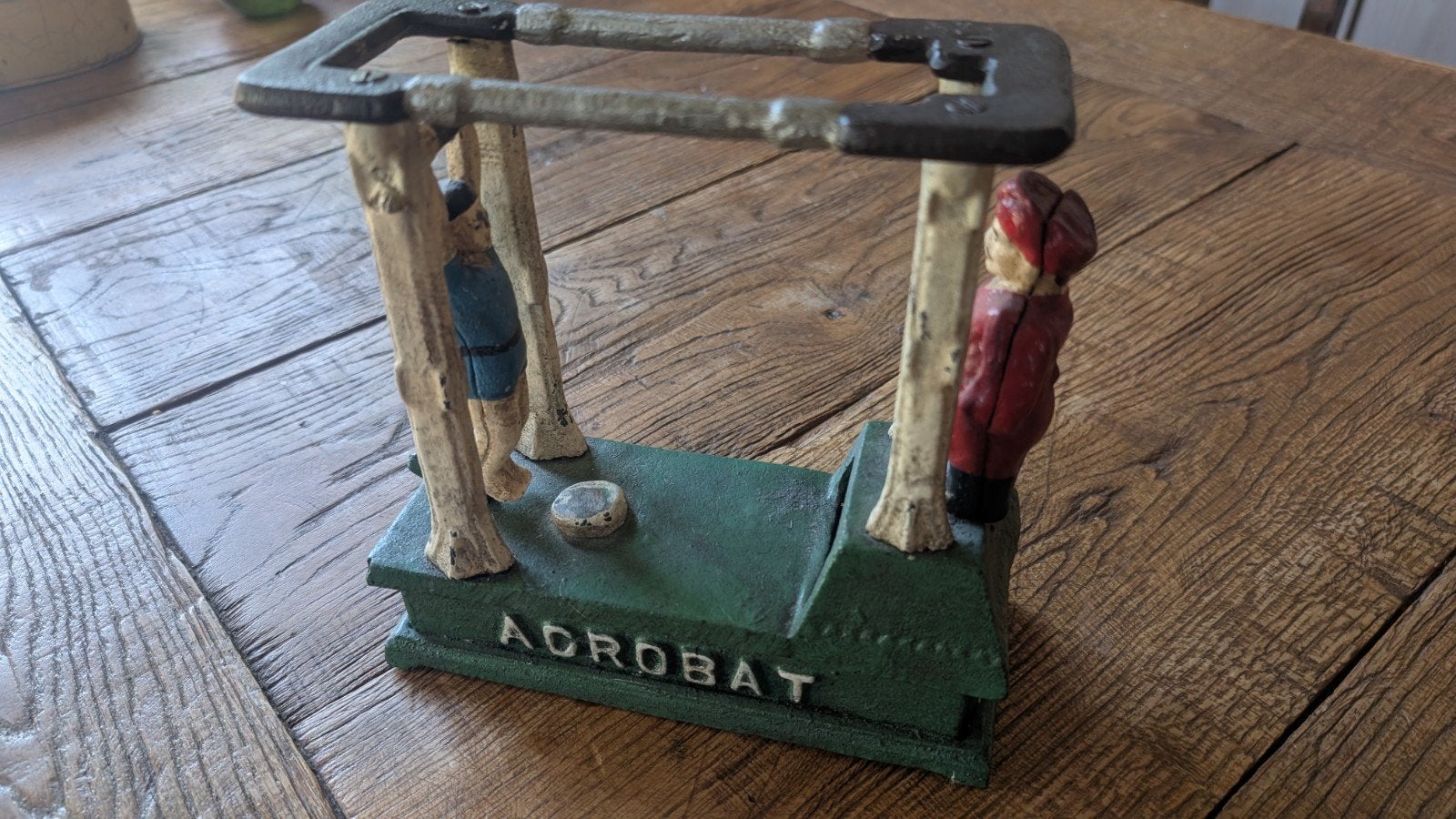 Antieke Hubley Acrobaat Spaarpot - Gietijzer, Ophalen of Verzenden