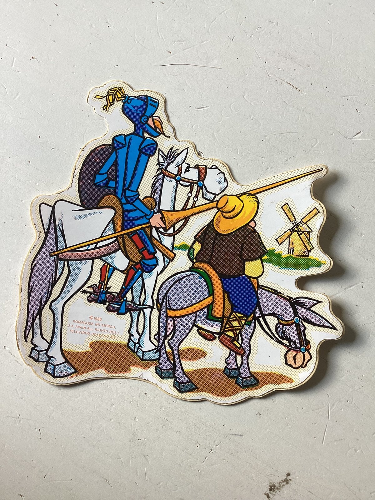 Sticker Don Quichot (strip), Verzenden, Zo goed als nieuw, Strip of Tekenfilm